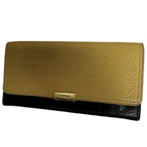 FURLA Pebble Leather Wallet  2 Tone Clutch Organizer Bi Fold Neutral Minimal Bag